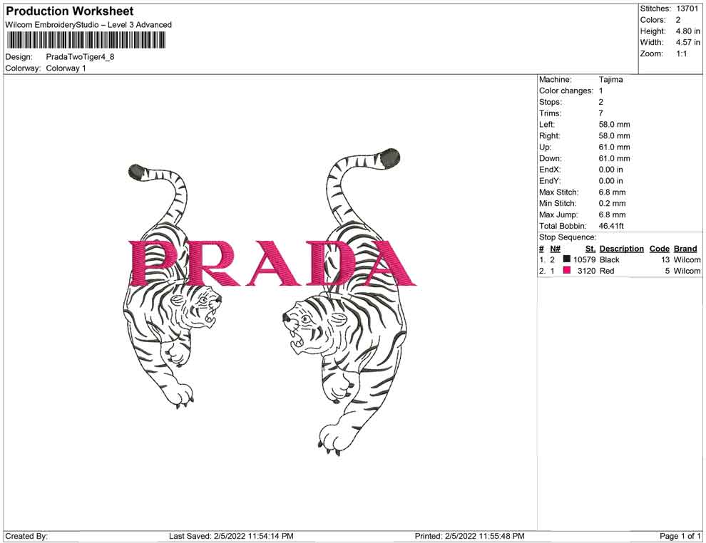 Prada Two Tigers