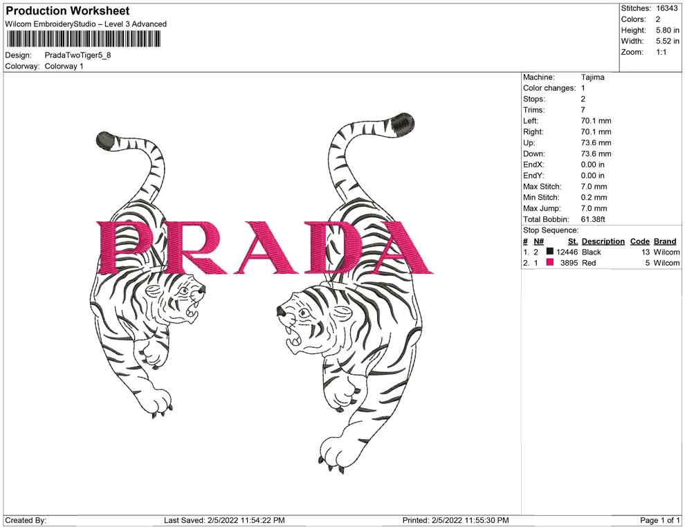 Prada Two Tigers