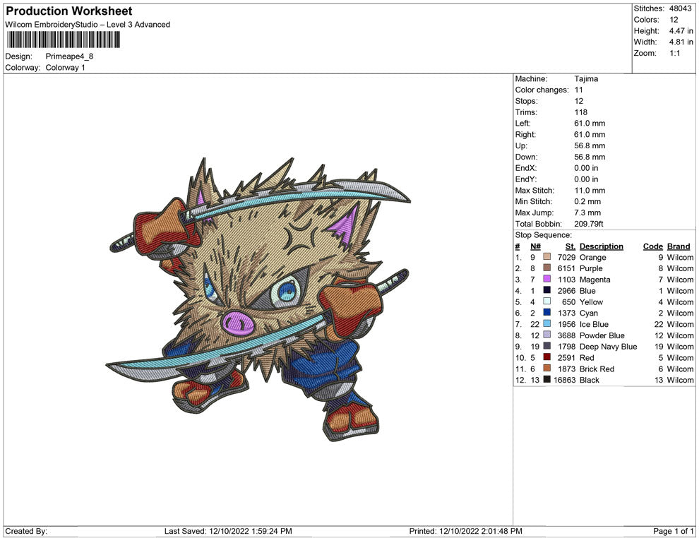 Primeape with sword
