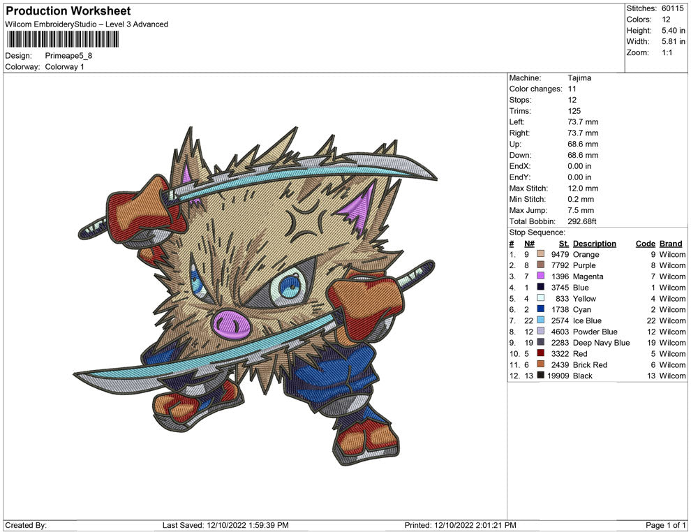 Primeape with sword