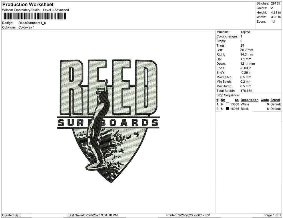 Reed Surf Board