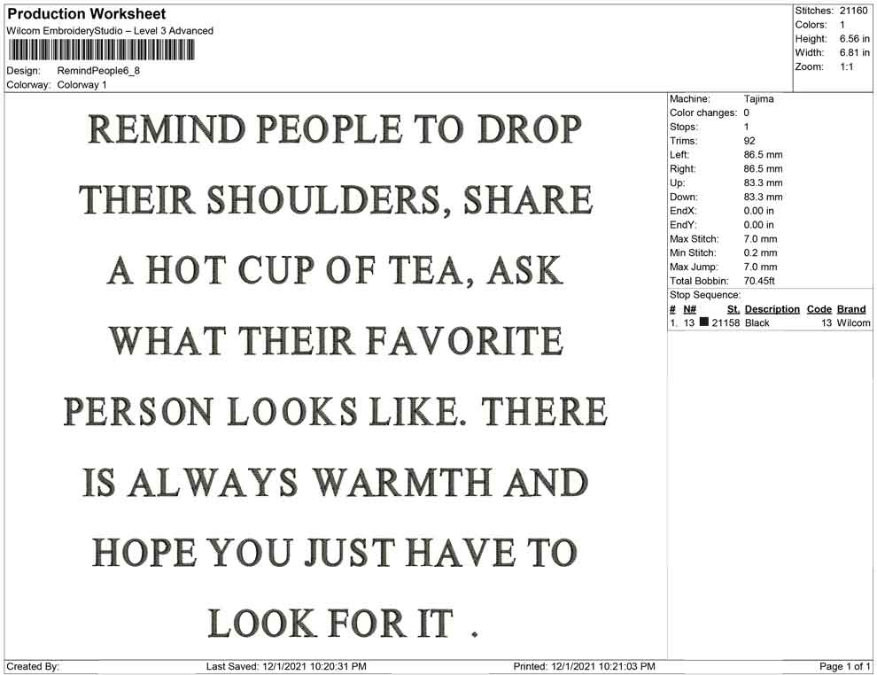 Remind People .....