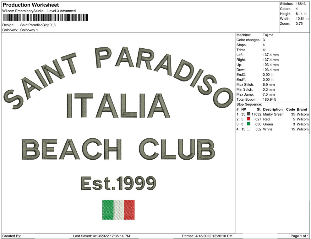 Saint Paradiso Italy Big Size