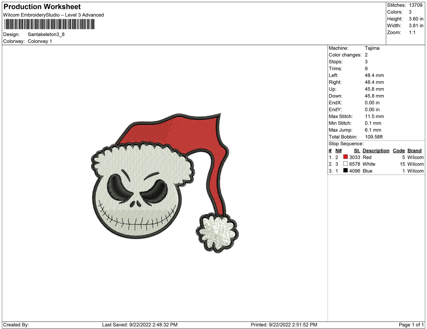 Santa Skeleton