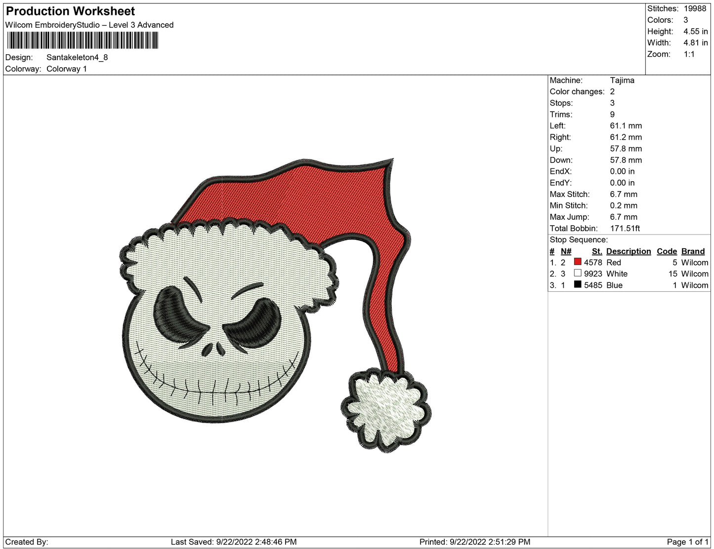 Santa Skeleton