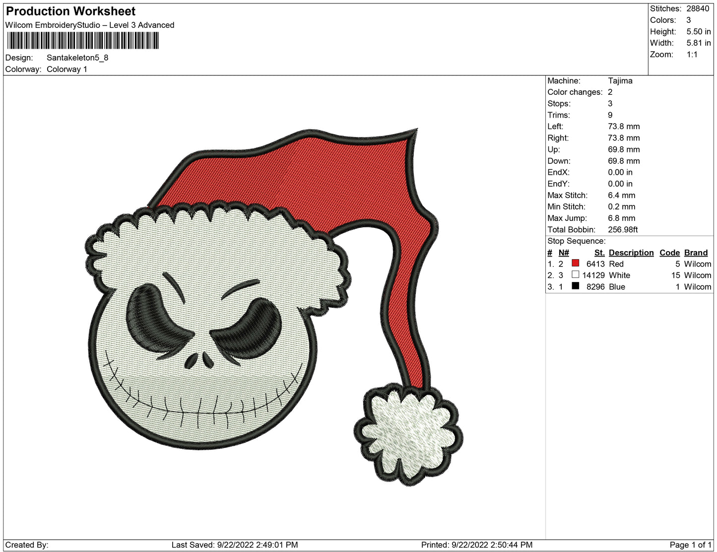 Santa Skeleton