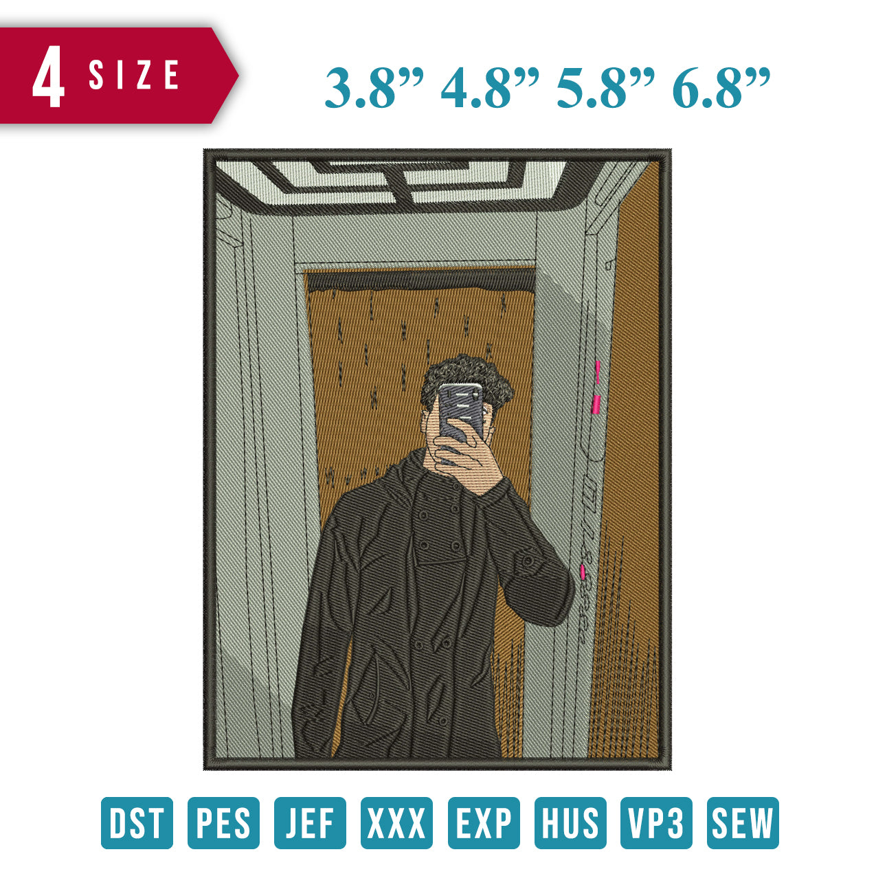 Selfie on lift