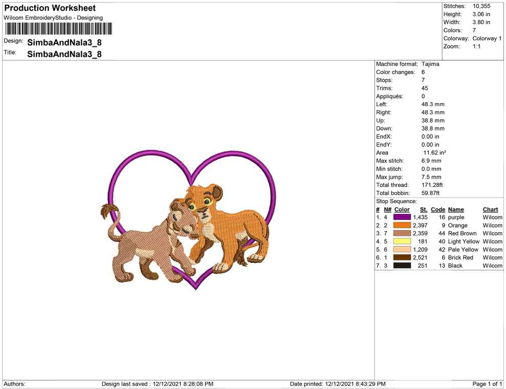 Simba and Nala love