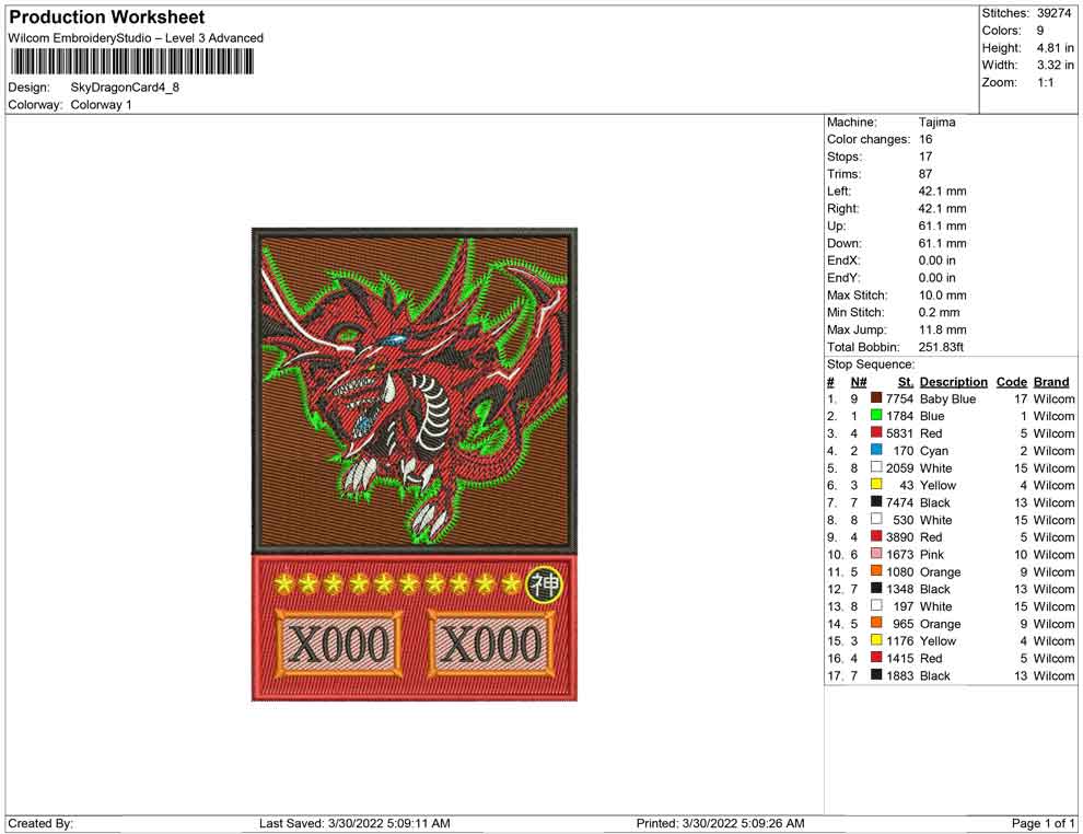 Sky Dragon Card