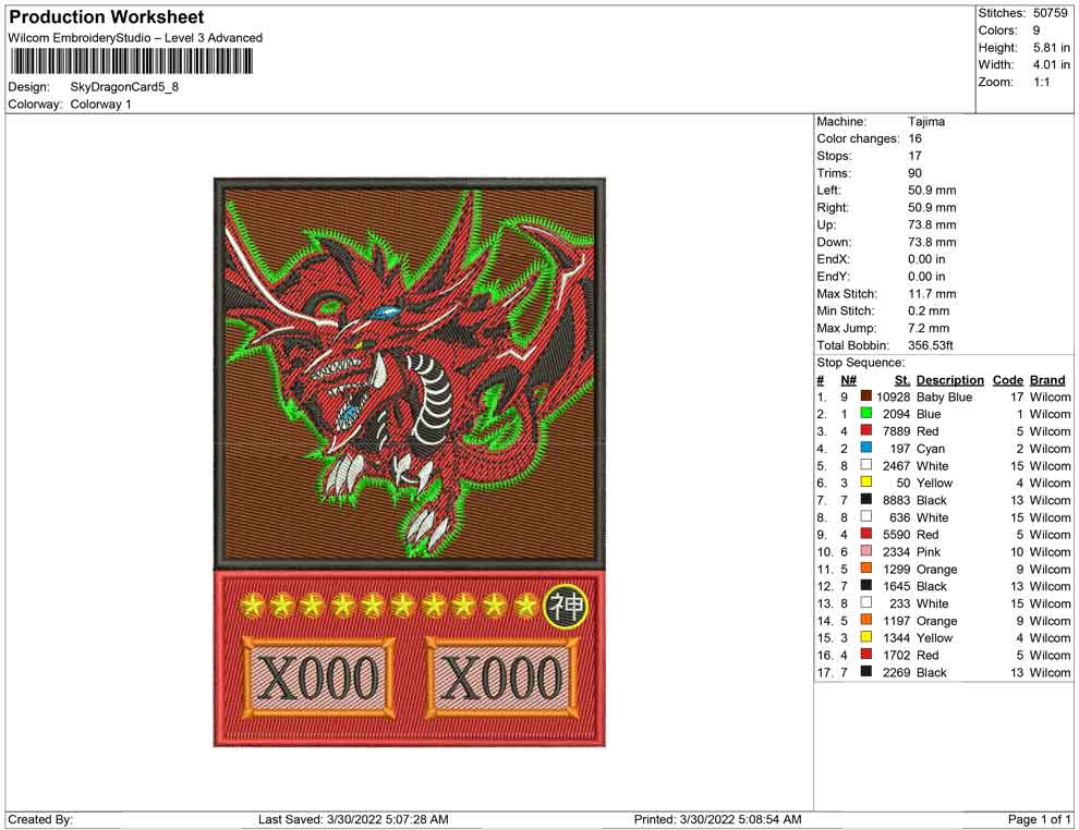 Sky Dragon Card
