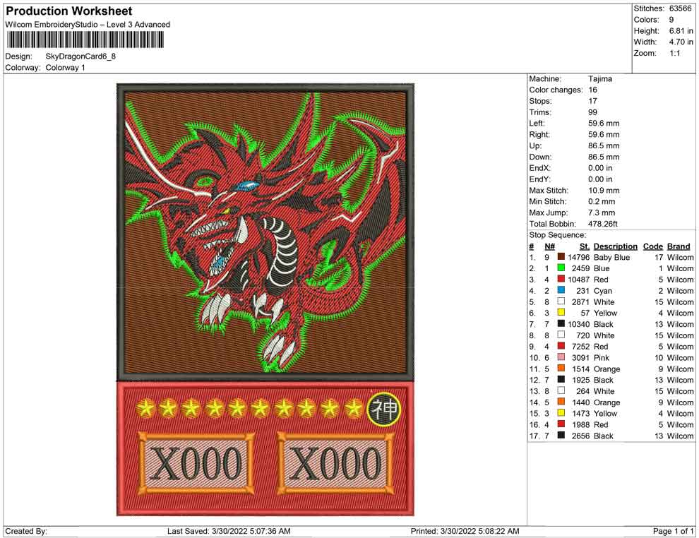 Sky Dragon Card