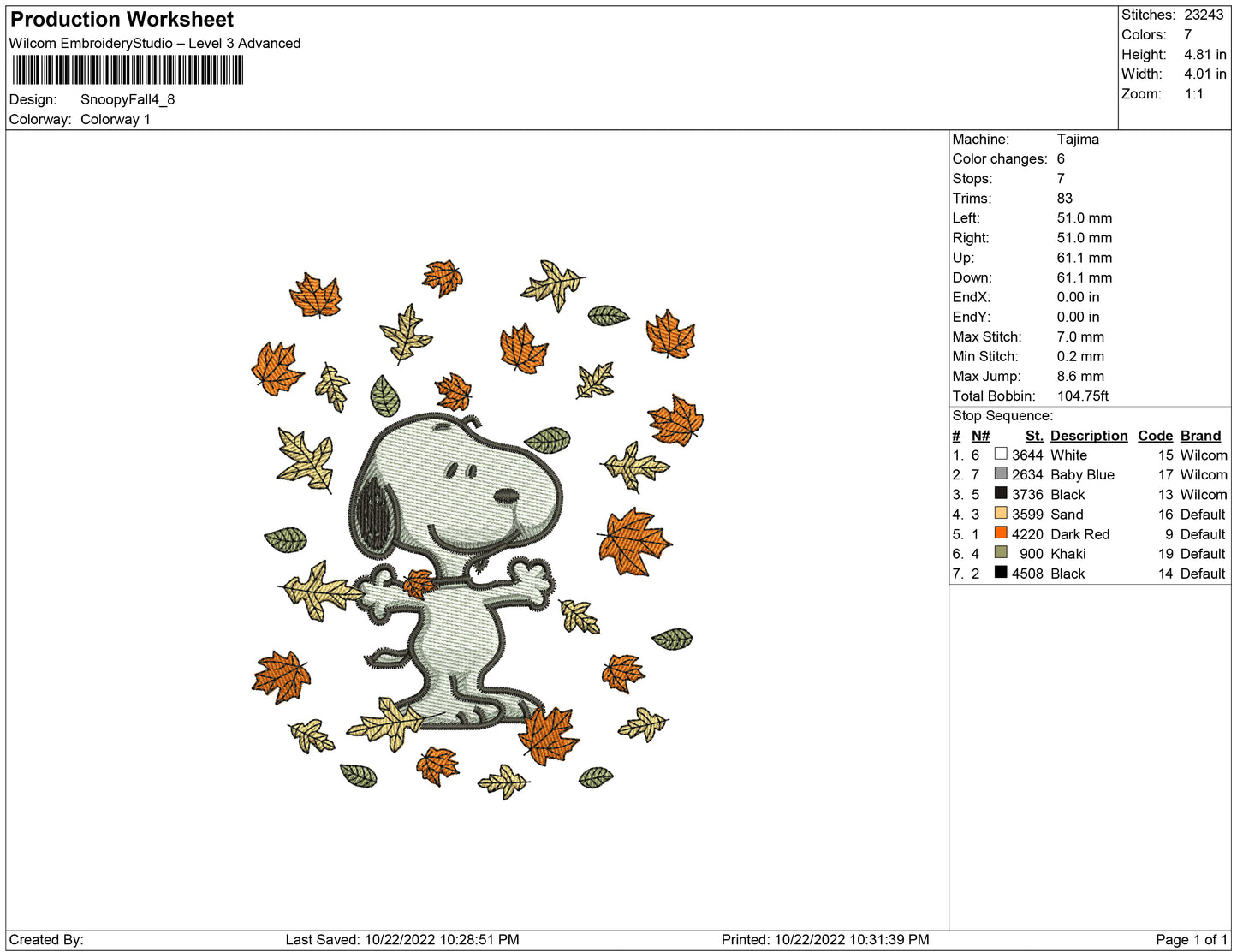 Snoopy Fall