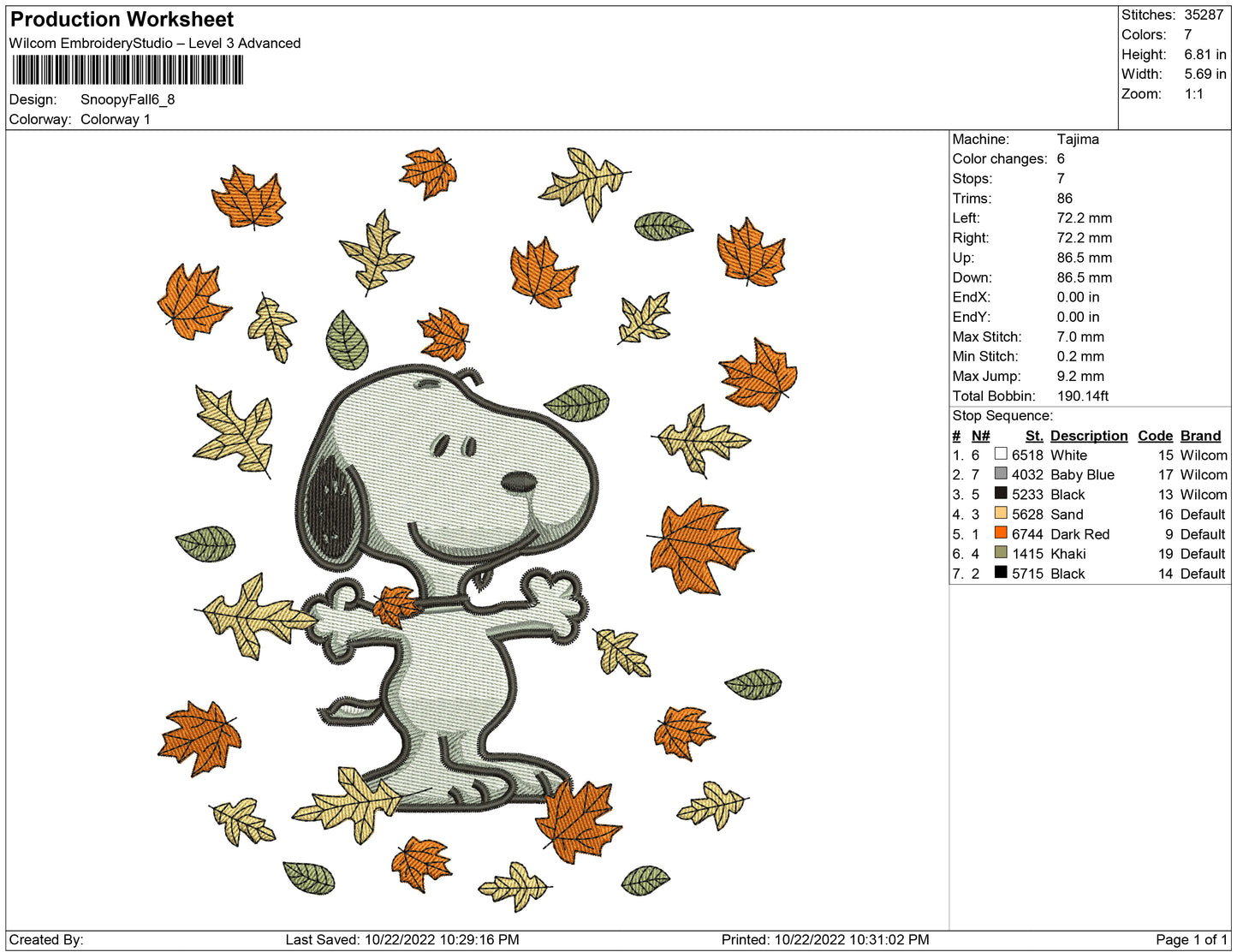 Snoopy Fall