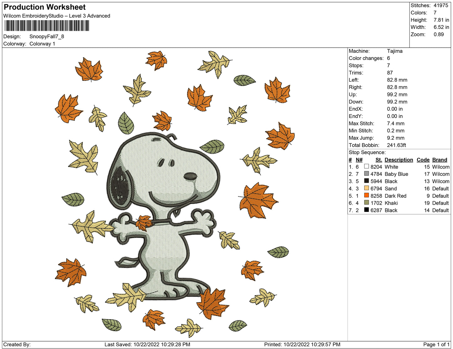 Snoopy Fall