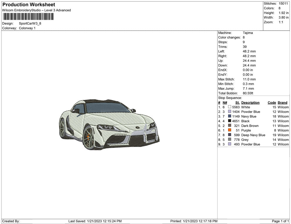 Sport car W