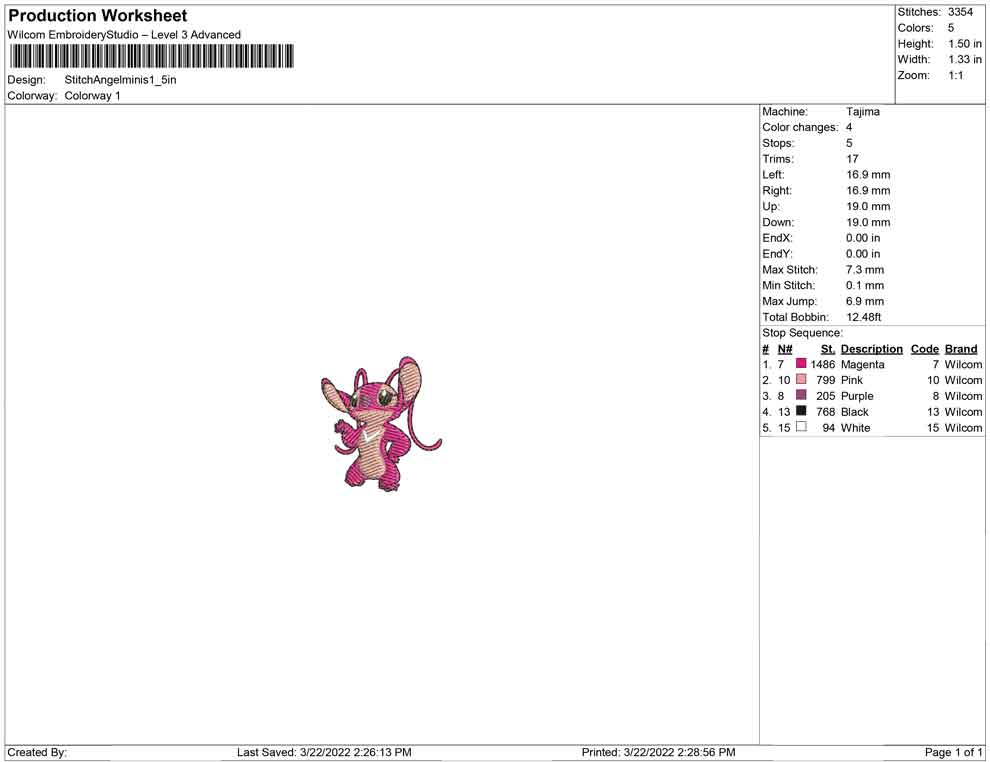 Stitch angel minis