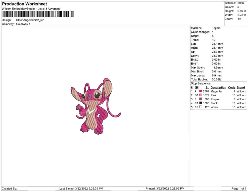 Stitch angel minis