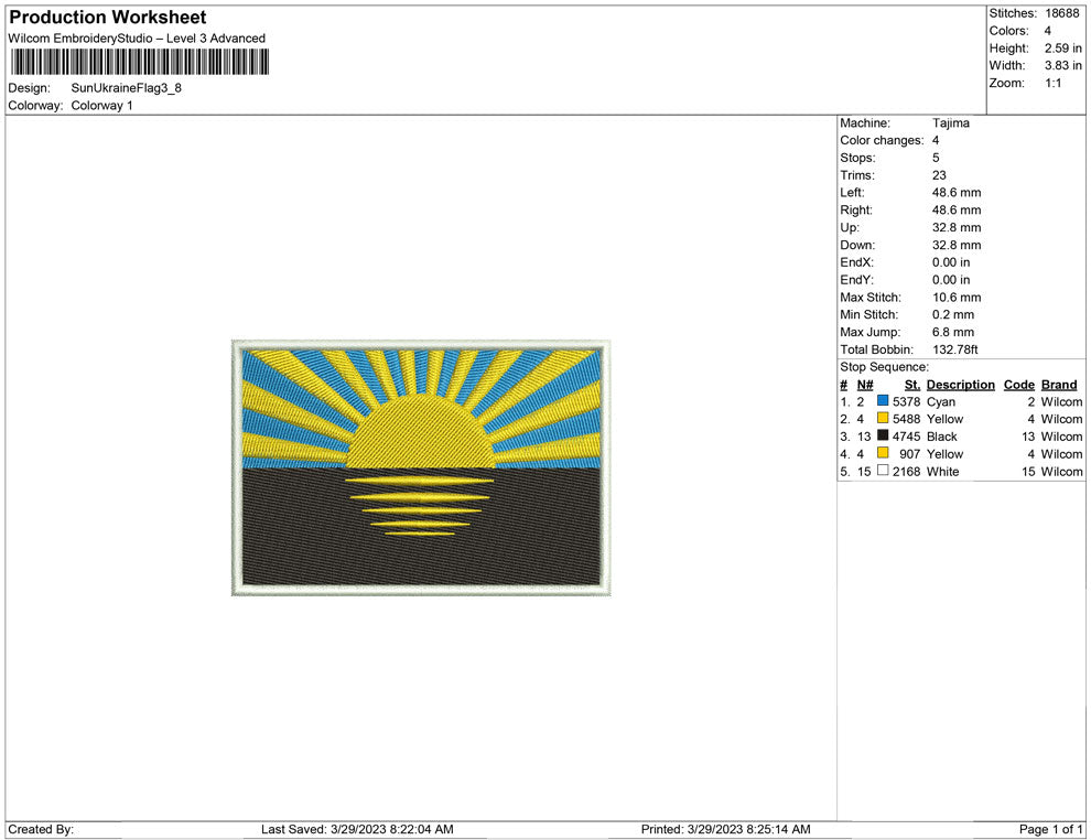 Sun Ukraine Flag