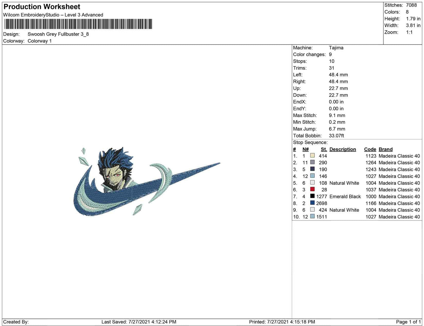 Swoosh Grey Fullbuster