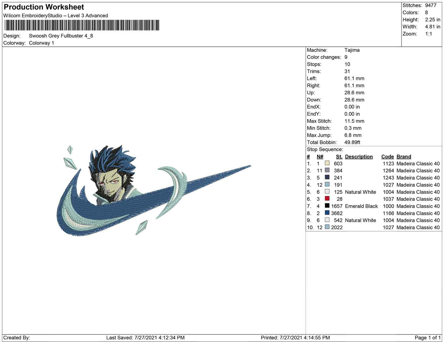 Swoosh Grey Fullbuster