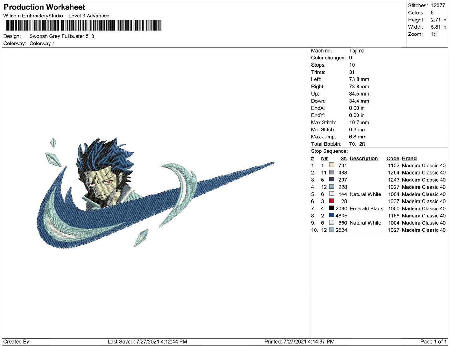 Swoosh Grey Fullbuster