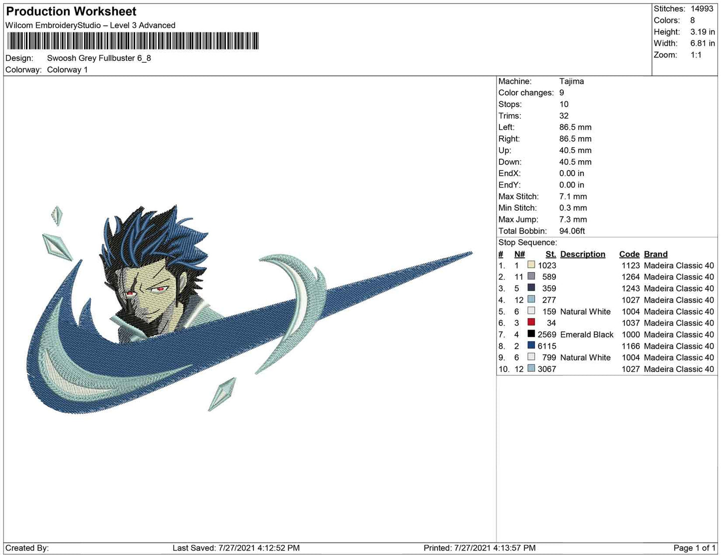 Swoosh Grey Fullbuster