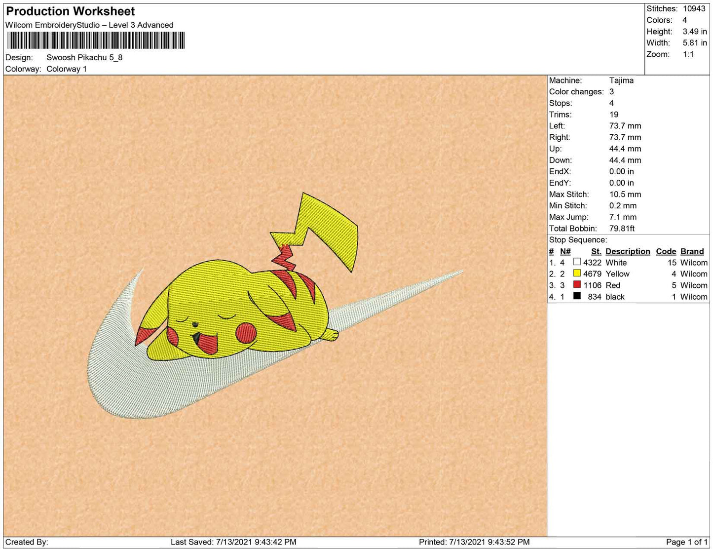 Swoosh Pikachu