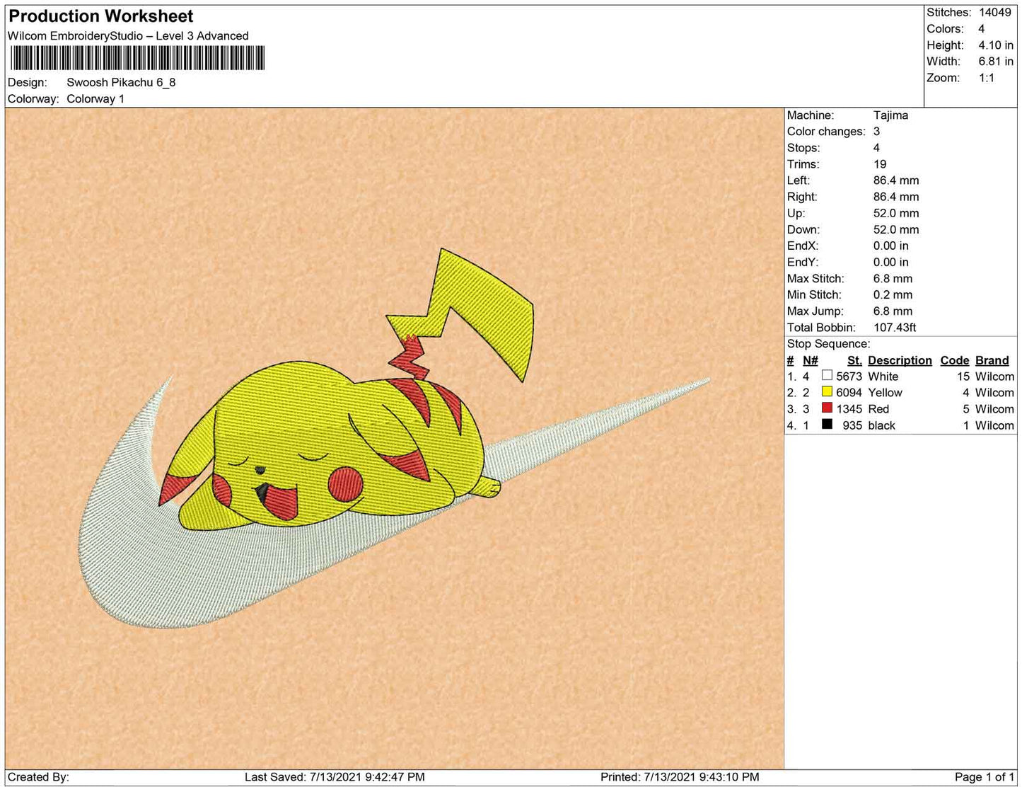 Swoosh Pikachu