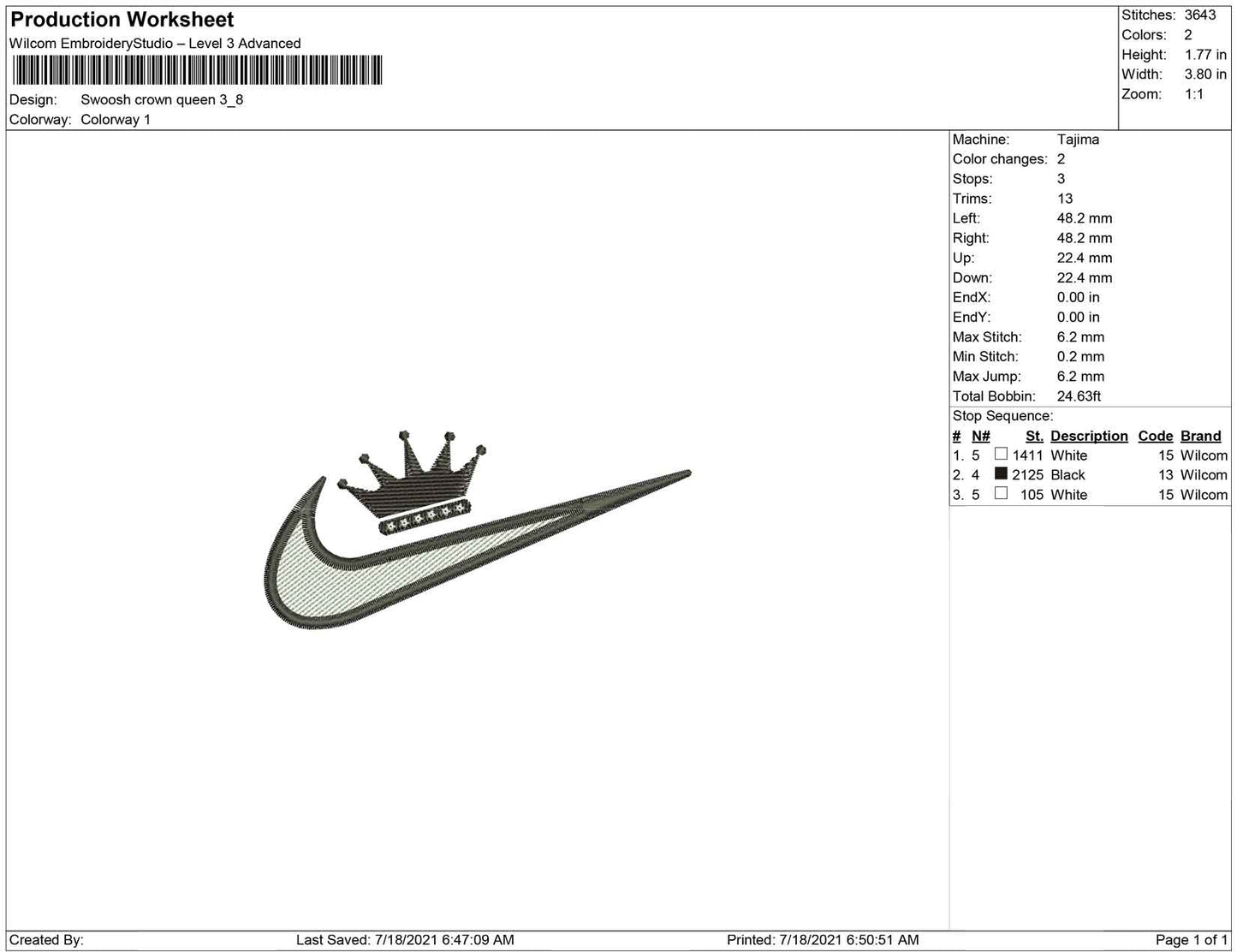 Swoosh Crown queen
