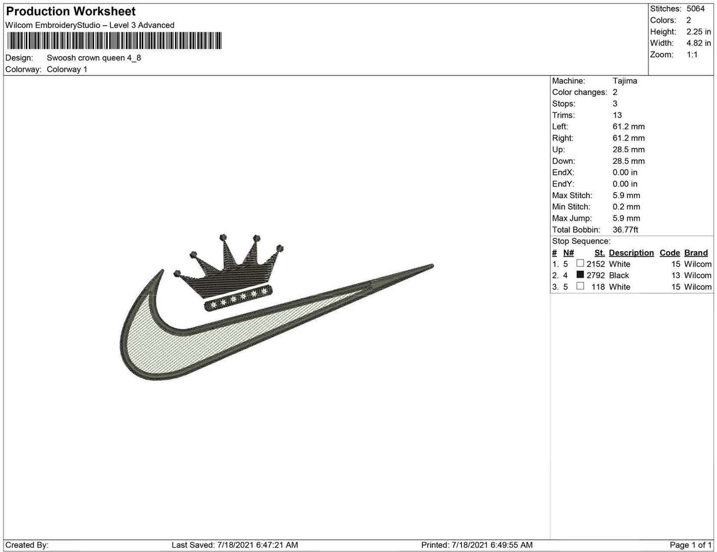Swoosh Crown queen