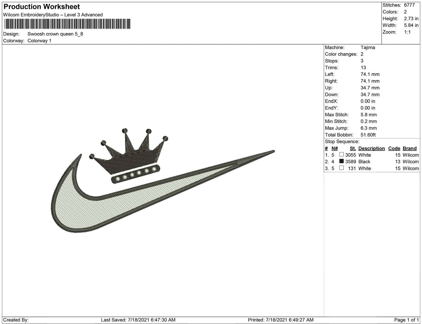 Swoosh Crown queen