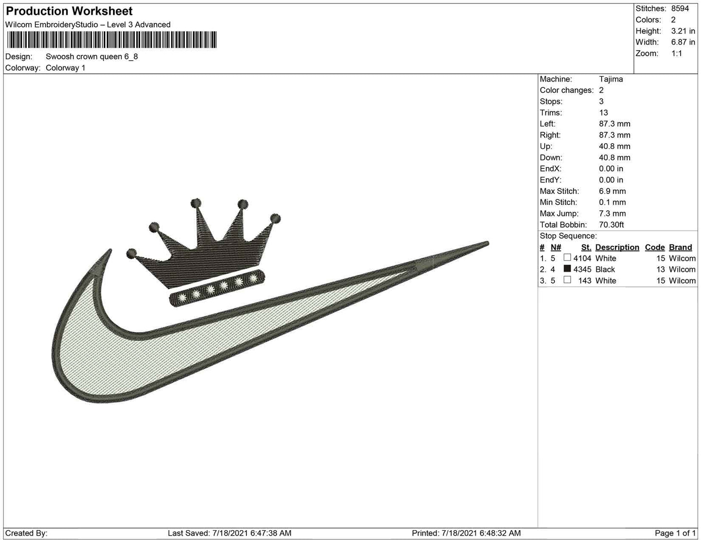 Swoosh Crown queen