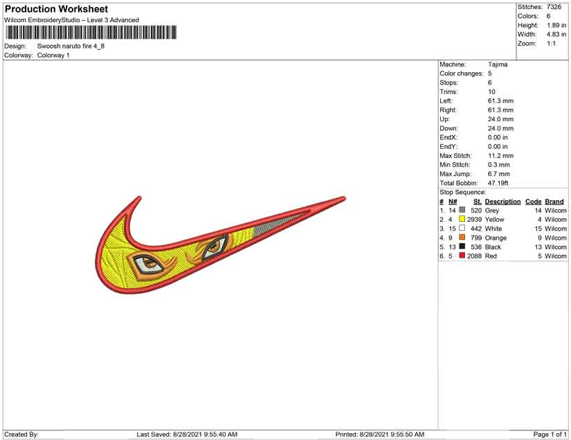 Swoosh Naruto Fire