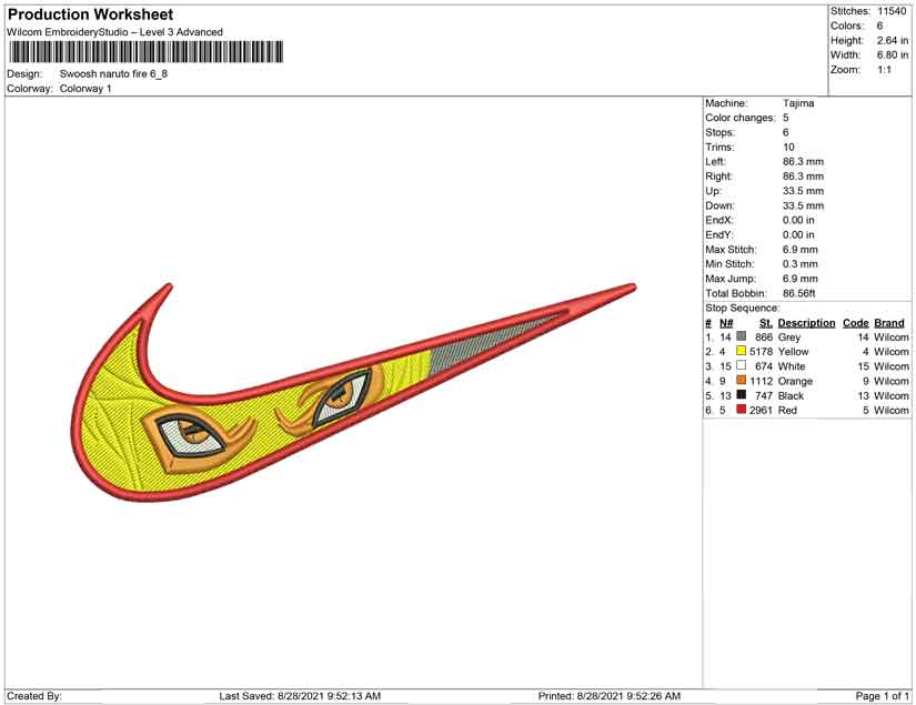 Swoosh Naruto Fire