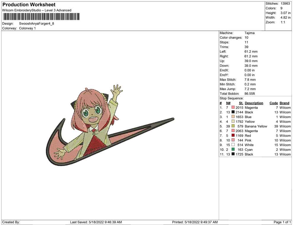 Swoosh Anya Forger