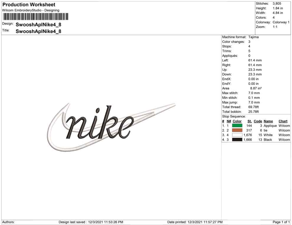 Swoosh Appllique Nike