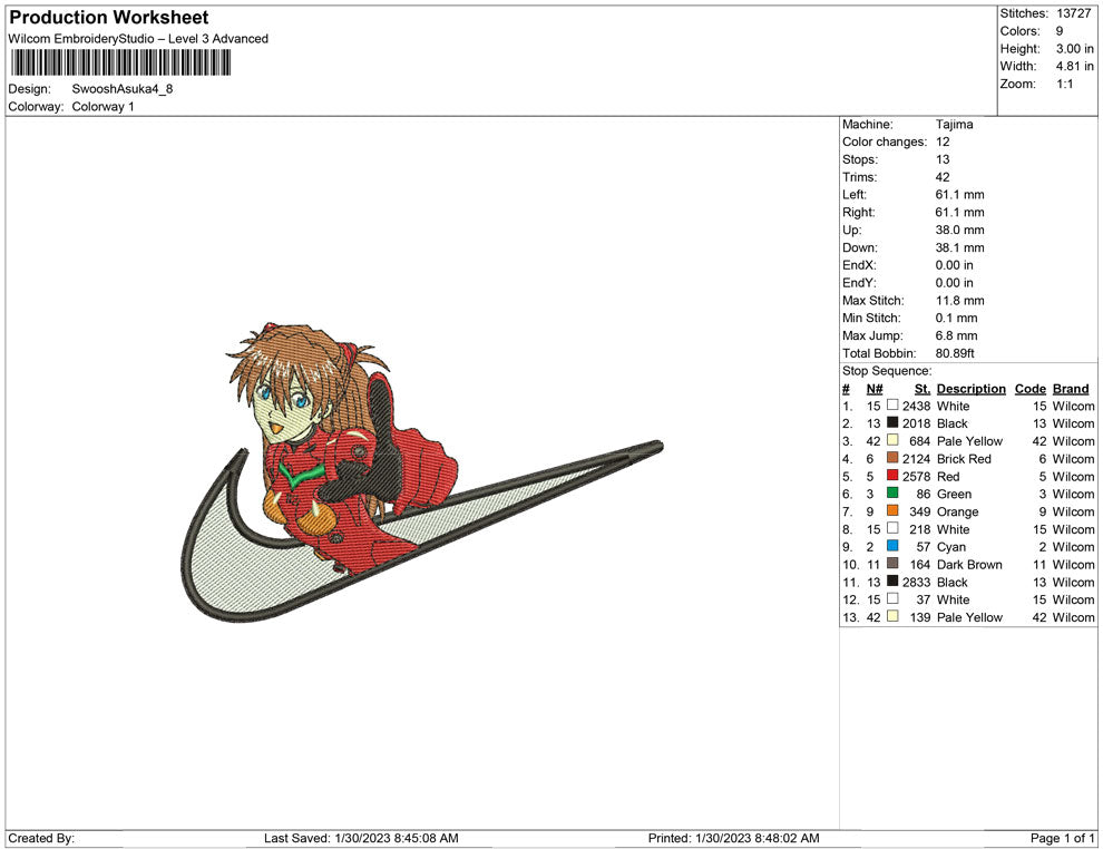 Swoosh Asuka evangelion