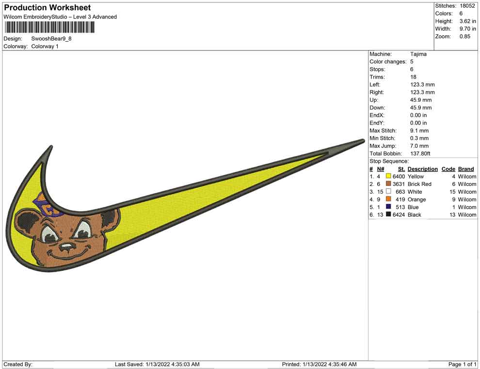 Swoosh Bear Big