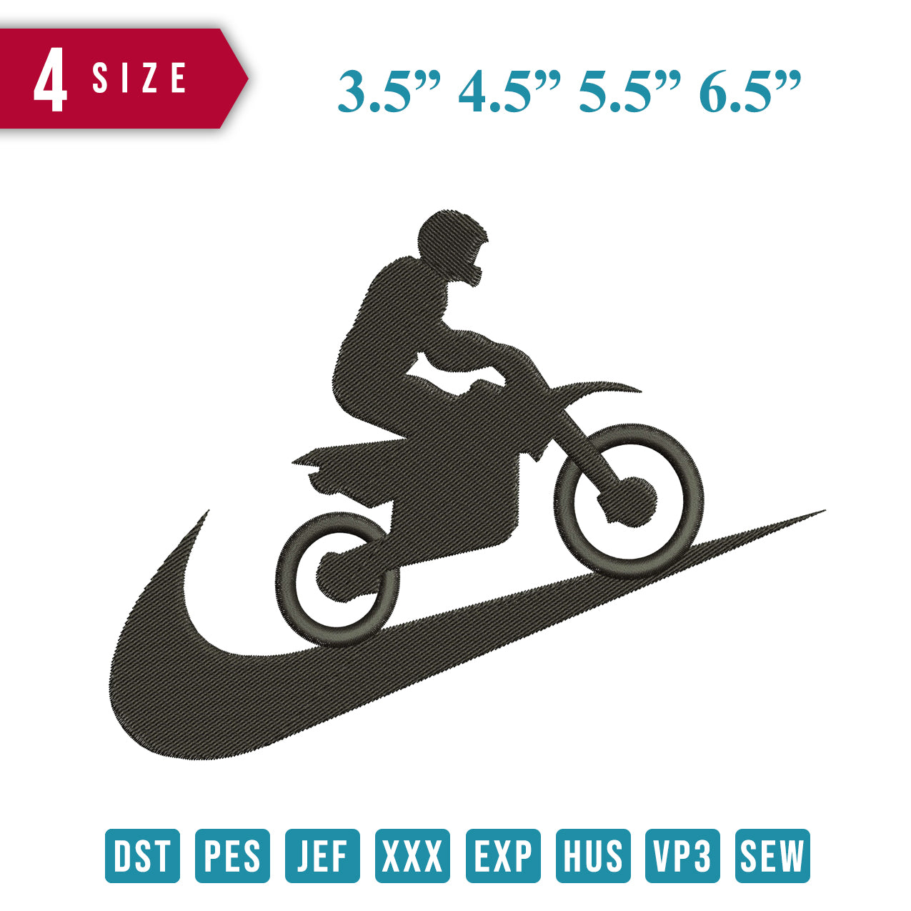 Swoosh Biker Silhouette