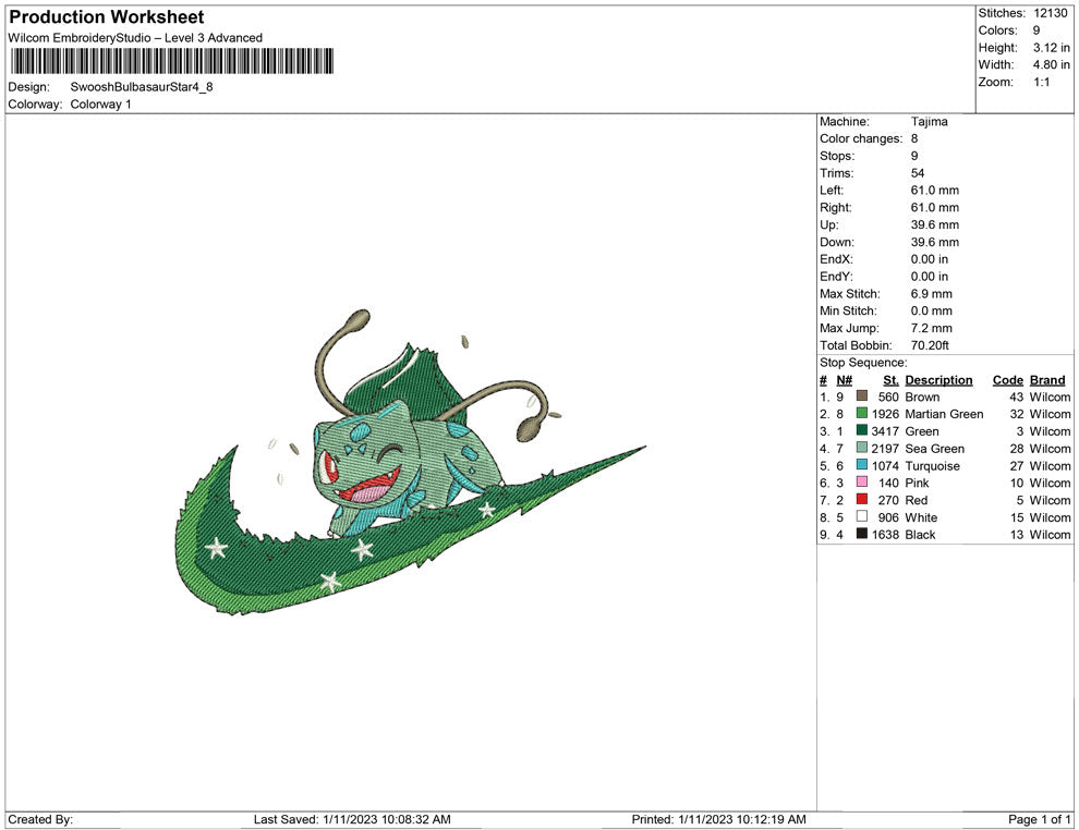 Swoosh Bulbasaur Star