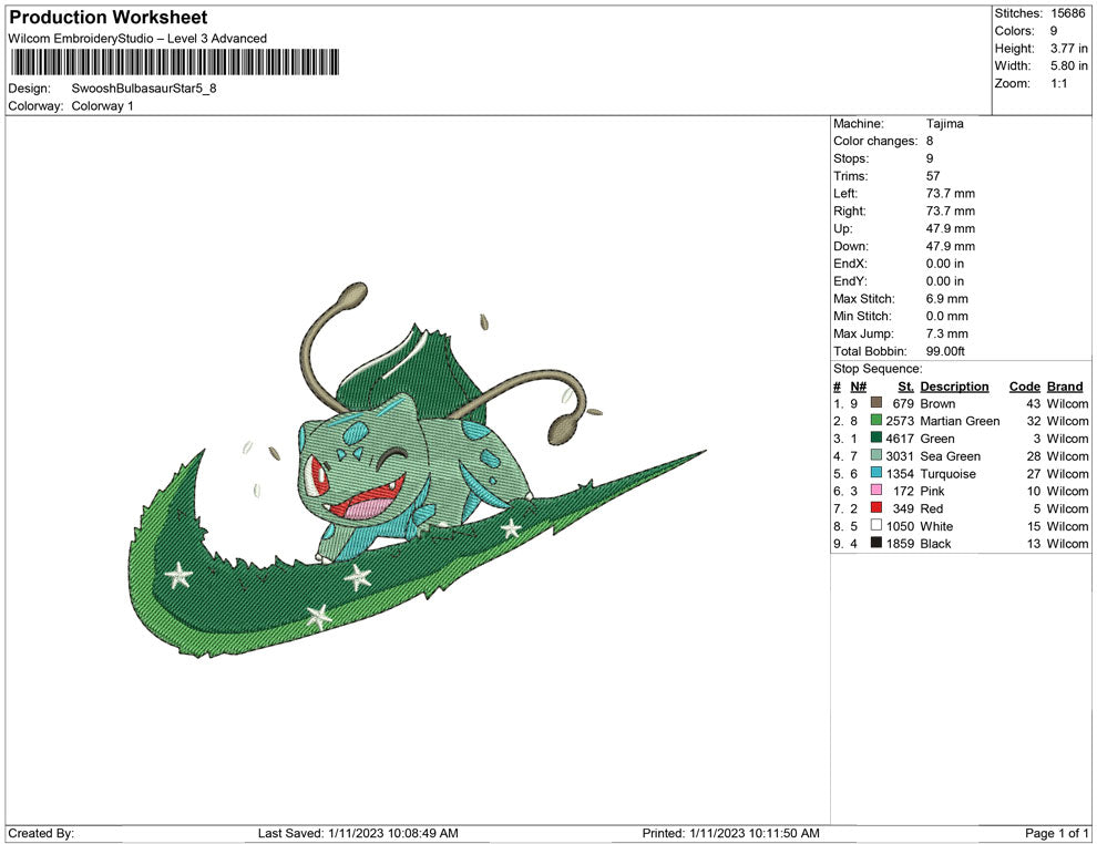Swoosh Bulbasaur Star