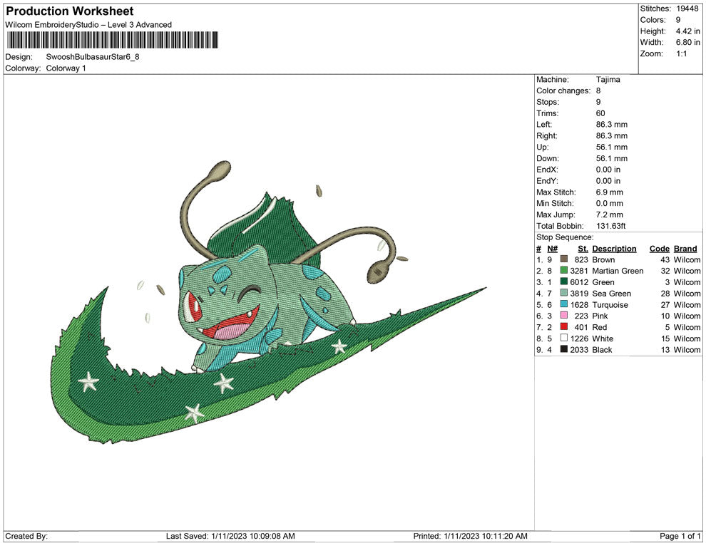 Swoosh Bulbasaur Star