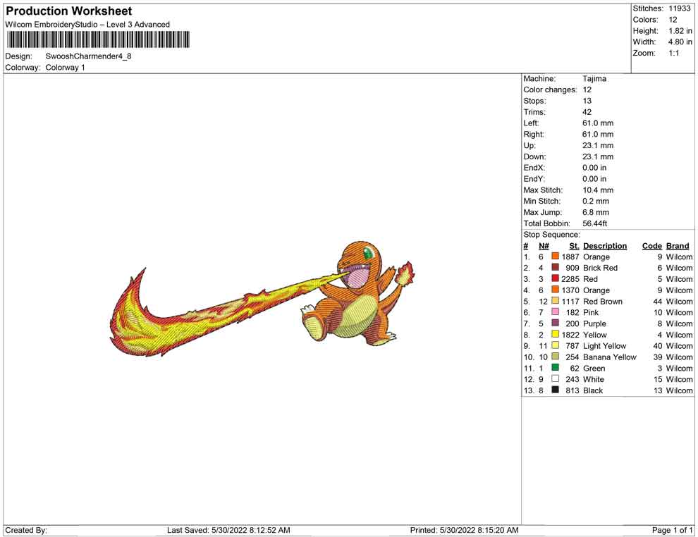 Swoosh Charmander