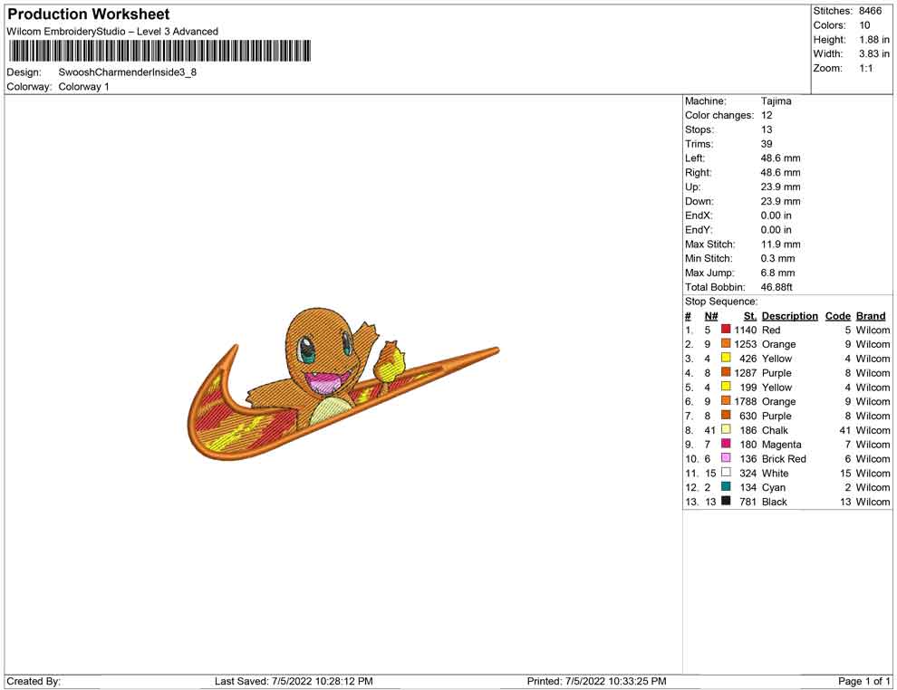 Swoosh Charmender inside