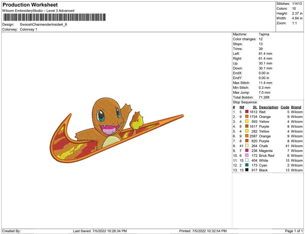 Swoosh Charmender inside