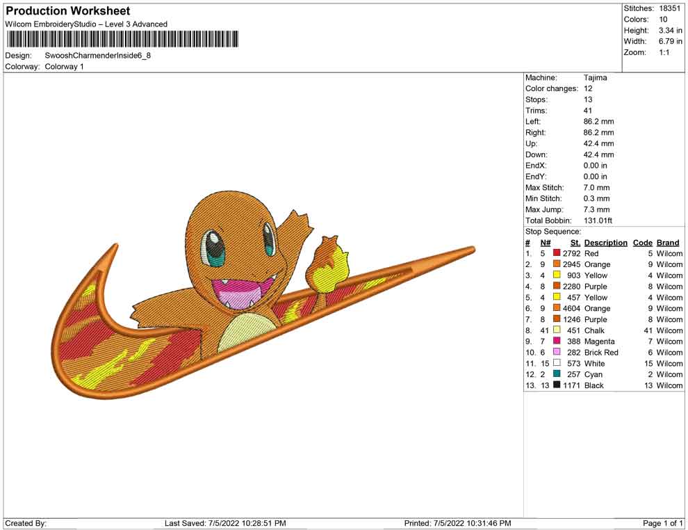 Swoosh Charmender inside