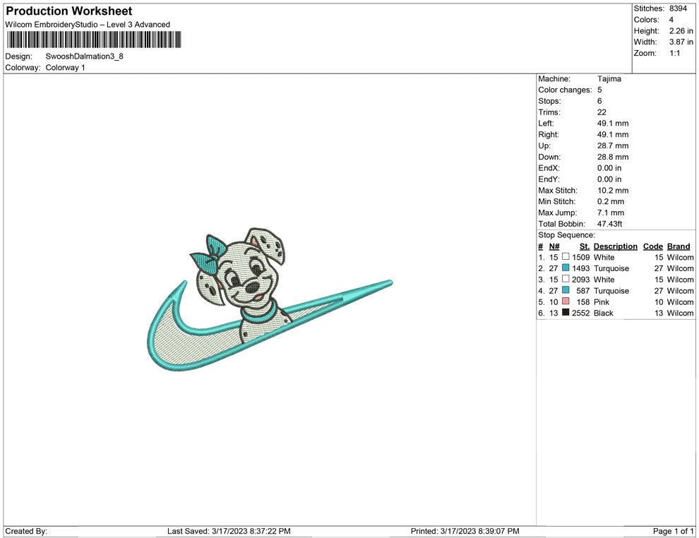 Swoosh Dalmation