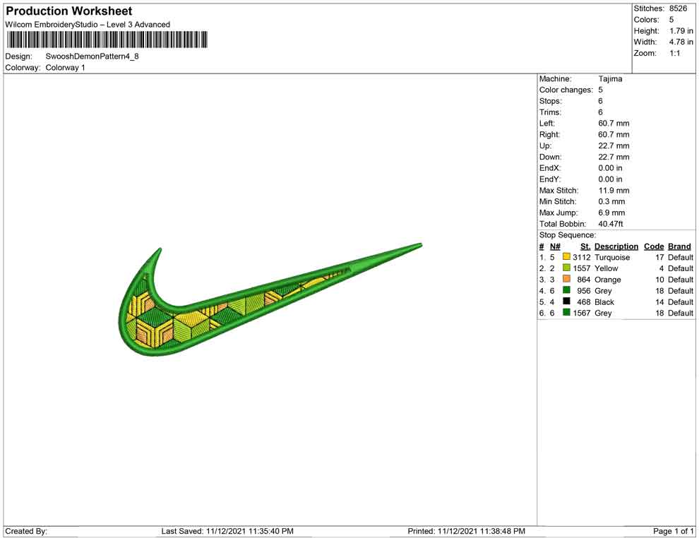 Swoosh Giyu Demon pattern