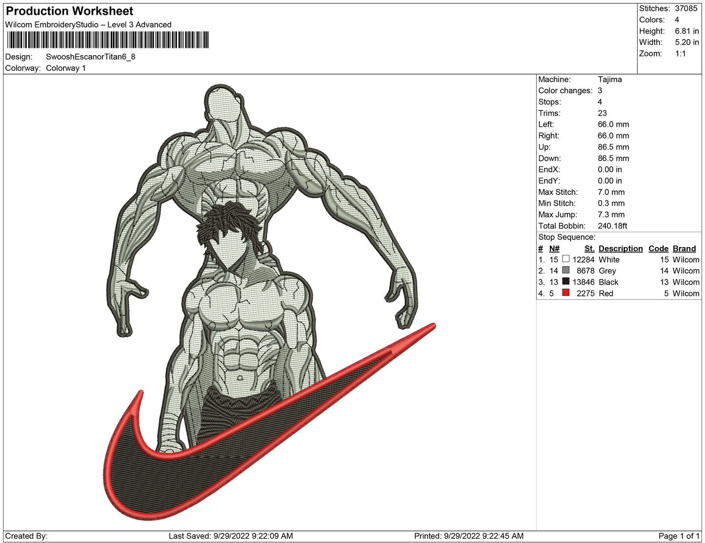 Swoosh escanor Titan