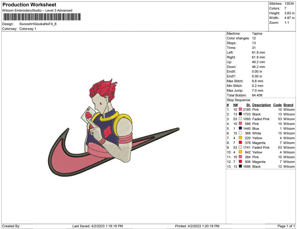 Swoosh hisoka No Face